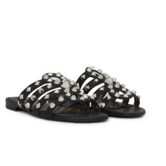 Sam Edelman Beatris Leather Studded Flats 9 - Picture 4 of 8